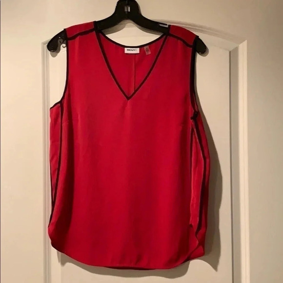 DKNY V-Neck Sleeveless Shell Top Medium - Picture 1 of 2
